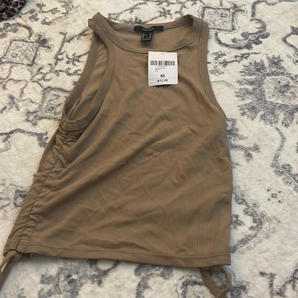 Ruched ribbed top